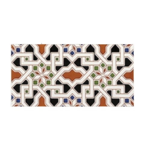 Moroccan Ceramic Tera Relief Cobalto 28x14 cm, 8.5 mm Thickness | 