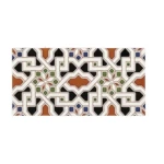 Moroccan Ceramic Tera Relief Cobalto, Size 28x14 cm, 8.5 mm Thickness