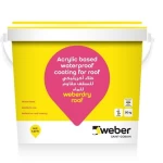 Weberdry Roof Paint, White Color, 20 kg Pack | Weber