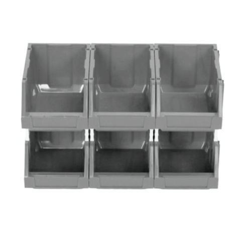 Plastic Storage Bin 15.50x12x8 cm, 5kg Capacity, Light Gray | AL-FURIDI FACTORY FOR PLASTIC INDUSTRIES