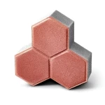 بلاط انترلوك دلتا سماكة 6 سم مقاس 177×87×60 ملم لون بني | شركة المورد المحترف