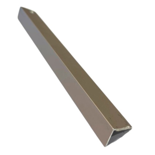Aluminum Corner for Flooring L-Shape 240 cm Length, 2 cm Width, 1 cm Height, Brown | 
