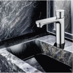 Concealed Wall Washbasin Faucet Chrome Color | Saudi Ceramics