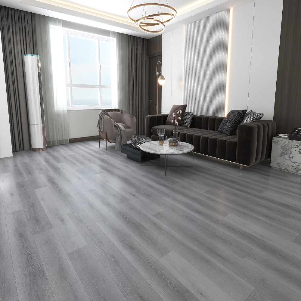 SPC Wooden Vinyl Tiles Waterproof Gray Color, Model 1039 | YT-52630124