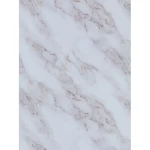 Glossy Marble alternative for interior decoration, size 122 x 290 cm, color white with brown veins, model A041