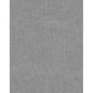 Spanish Wallpaper Gray Color Geometric Design, Size 10mx0.53m, Model 1102-3 | Balbaid Decor Company