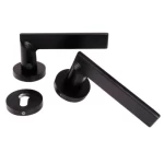 Separated Door Handle Black Color