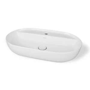 Oval Ceramic Counter Top Wash Basin 70 cm, Brilliant White | Hatch Company