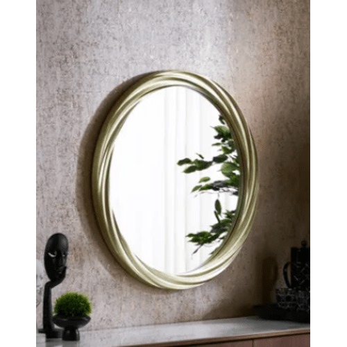 Circle Wall Mirrors 80x80x4 cm, Silver Color, Rope Design | Abyat Company