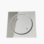 Concealed water drainage grate, size 15x15 cm, silver color