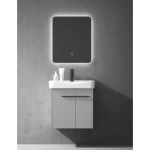 PVC Bathroom Washbasin, Ceramic Basin, Size 50 cm, Gray Color