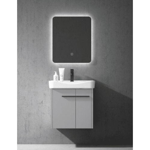 PVC Bathroom Washbasin 50 cm, Ceramic Basin Gray | Al Muhaidib Sanitary and Ceramic