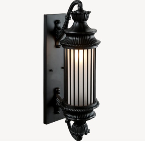 Outdoor Wall Mounted Lighting Unit 17 x 23.8 x 50.7 cm, Black | Abyat Company