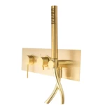 Two Way Concealed Shower Mixer, Italian, Matte Gold, Weight 5.57 kg