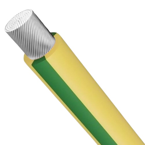10mm Single Core Wire 600/1000V Flexible Tinned Copper PVC Insulation Green/Yellow | Asharqiyah Cables Company for Industry