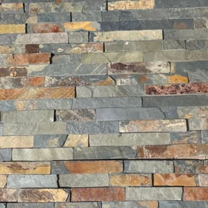 Golden and Brown Slate Strips Thickness 1-2 cm Size 15x60 cm | Slate 6