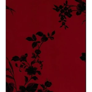 Rose wallpaper, dark red and black, size 10 m x 53 cm