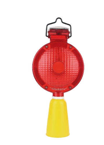 Road Lighting Flashlight Solar Powered 15×15×10 cm, 1.5 kg, Red | Safety Store