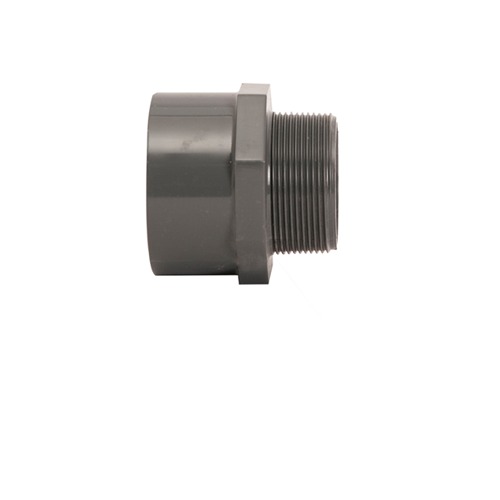 Male Adapter (SLIP X MPT) PVC Schedule 80, 1 Inch, Height 61.50 mm, Gray | Arabian Plastic Manufacturing CO.(APLACO)