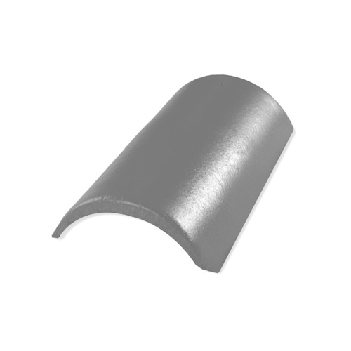 زاوية قرميد خرساني، مقاس 255×420 مم، لون رمادي غامق لامع | الديار العتيقة للطوب الفخاري