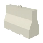 Gray Unreinforced  Concrete Barriers Size 120*100*55 cm With Single Hook, Two Forklift Opening for Lifting and Slotted Drain Holes