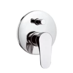 Italian Concealed Shower Mixer Brass, Two Lines, Chrome Color