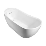 Golden Acrylic Oval Bathroom Bathtub Size 170x80 cm, White Color