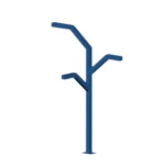 عمود انارة حدائق طول 4 متر، قاعدة التثبيت 400×300 مم، طاقة 50 واط