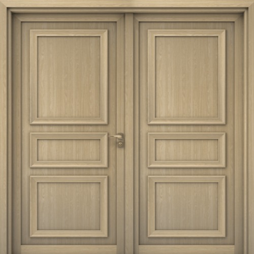 Classic Double Wood Door EX05 220 × 235 cm Beige, Premium Design | YT-65104859