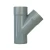Tee Y UPVC Non pressure Al-Munif Factory Size 50 mm Color Gray