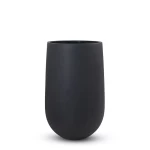 Grey Fiberglass Planter, Diameter 34, Height 60 cm