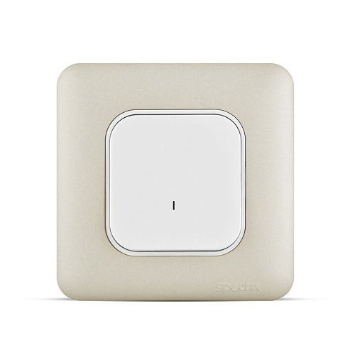 20A Double Pole Switch with LED Indicator, 1 Gang, 7x7cm, Champagne, 250V | Spectra