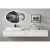 Marble Top Single Basin washbasin, White Color, Size 120×48 cm, With Wooden Cabinet