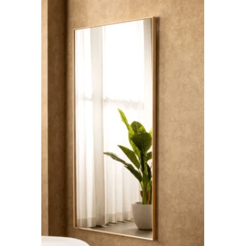 Wall Mirrors 160x80x4 cm, Gold Color, Angle Design | Abyat Company