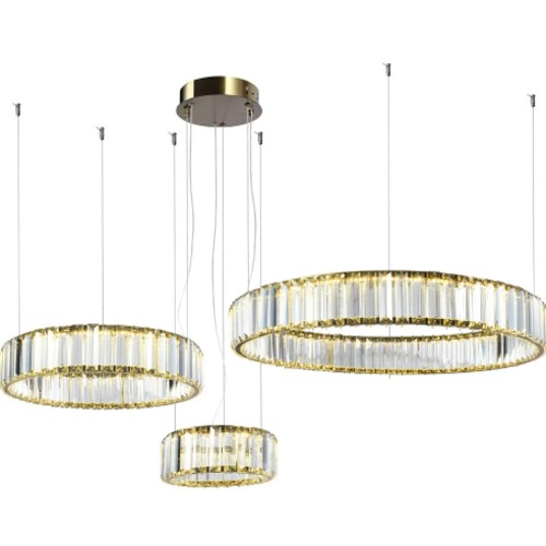 Crystal Chandelier Luxury Design Golden, 48 Watts Power | 49336