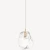 Modern Ceiling Pendant Design, Dimensions 127x36x30 cm, golden Color