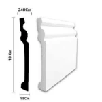 نعلات فايبر كلاسيك، طول 240 سم × ارتفاع 10 سم، لون أبيض، كود المنتج 4810