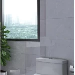 Glossy Ceramic Wall Tiles Thickness 9 mm, Size 30x60 cm, Light Grey Color | Saudi Ceramics