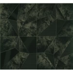 Italian wall covering, dark green color, length 10 m, width 0.73 m, model Z90033