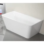 White Portable Bathtub For Shower Classic Design, Size 150×75 cm