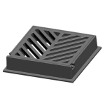 Cast Iron Gully Grating Size 600×600 mm, Square Shape,  25 Tons Load  Gray Color | Saudi Cast Factory