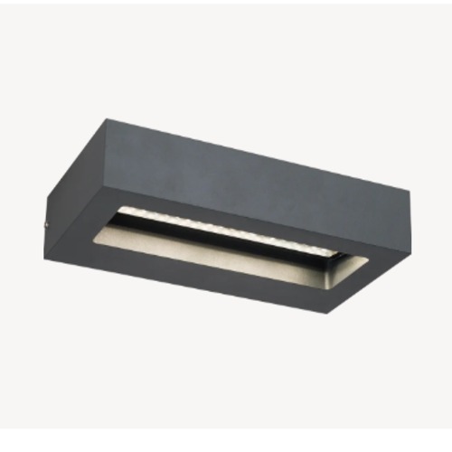 Outdoor Wall Lighting Unit 22 cm Height, 4 cm Width, Black | Abyat Company