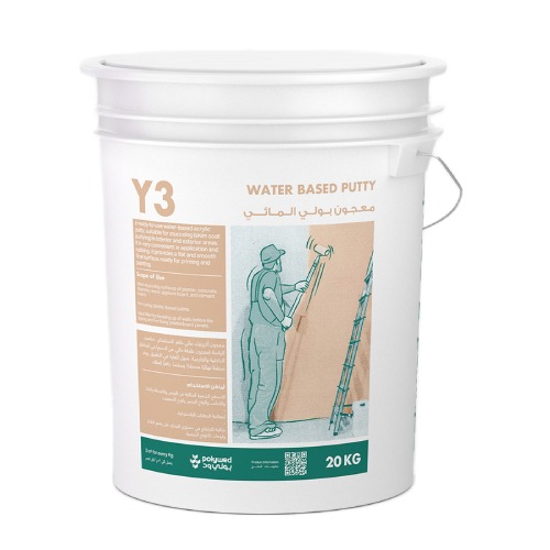 Water Based Putty For Leveling Surfaces Y3 20 kg, Liquid | Polywed construction chemicals
