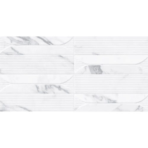 Spanish Decorative Porcelain Flooring 32×62.5 cm, White Color | Hamdan Ceramics Foundation