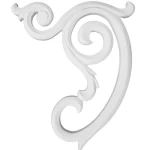  PU Foam Ceiling Decorations, Dimensions 24.4x30.7cm, white color | Zakharef Company