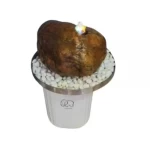 illuminated stone fountain, size 40 cm, brown with white color, product number VHU404040