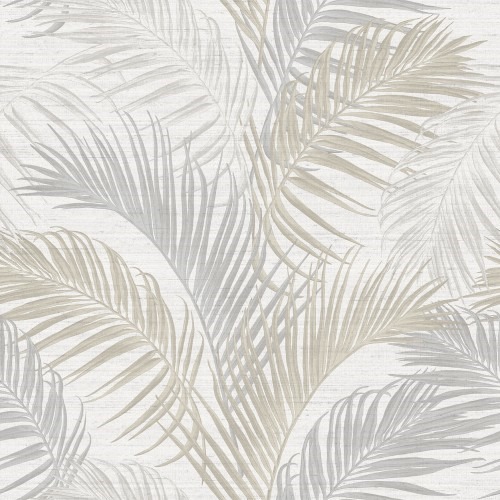 Leaf-patterned Wallpaper 10m x 0.53m Gray, Model 33311 | Balbaid Decor Company
