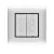 Electrical Switch socket 2 g 2 holes 16 Amp Alfanar Model  Omnia Size 7x7 Colour Silver with Black Ring