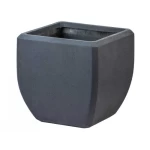 Fiber Cement Plant Planter, Size 27×27×27 cm, Gray, Square Shape