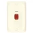 Electrical light switch 1 gang double pole with led 45 Amp Mira Alfanar Size 14 × 7 cm Color Pearl 